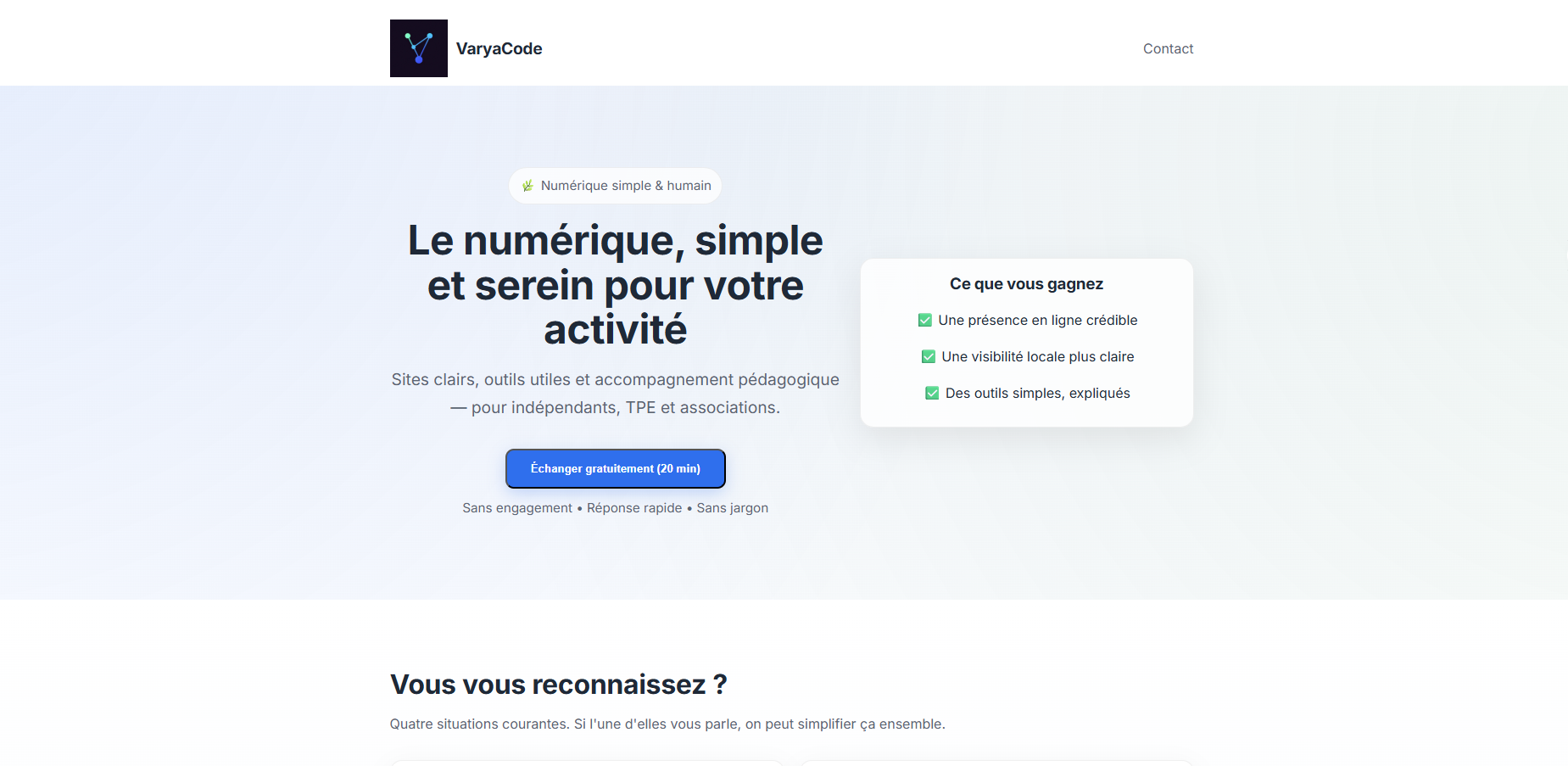 Landing page — VaryaCode
